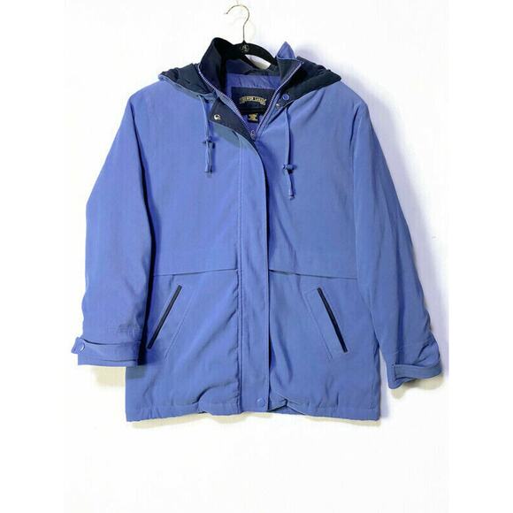 Shaver Lake Hooded Winter Coat Women's Medium Blue Mid-Length and Pockets - Picture 4 of 8